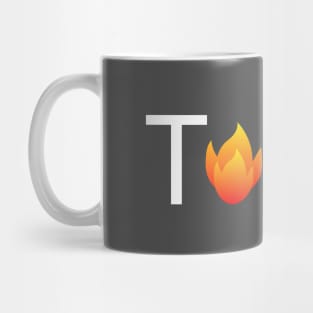 Torch artistic typography design Mug